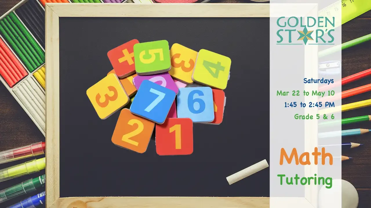 Math Magic Grade 5&6 Tutoring on Saturdays at 1:45 PM